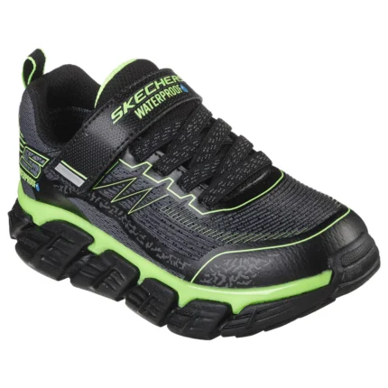 Skechers 403805 Boys Trainer-Gry/Blk/Lime
